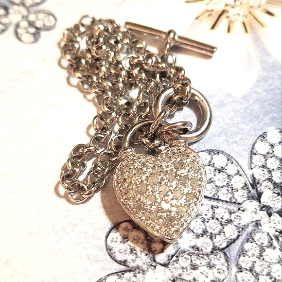 Designer signed Diamond Ruby 925 Sterling Bracelet - Picture 5 of 6